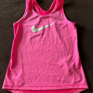 Nike girls running tank hot pink size medium